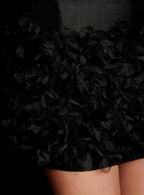 Sister Jane Black Organza Skirt with Embellished Hemline