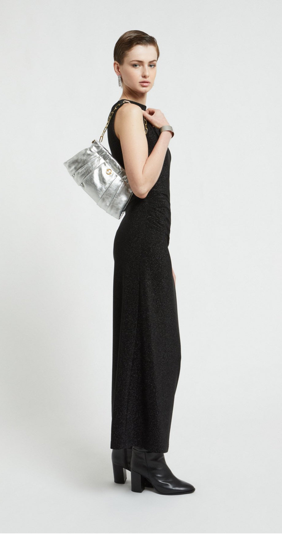 Ottod’Ame Black Lurex Long Dress