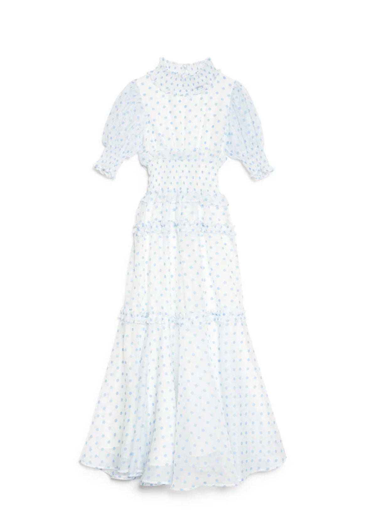 Sister Jane Baby Blue Polka Dot Organza Dress