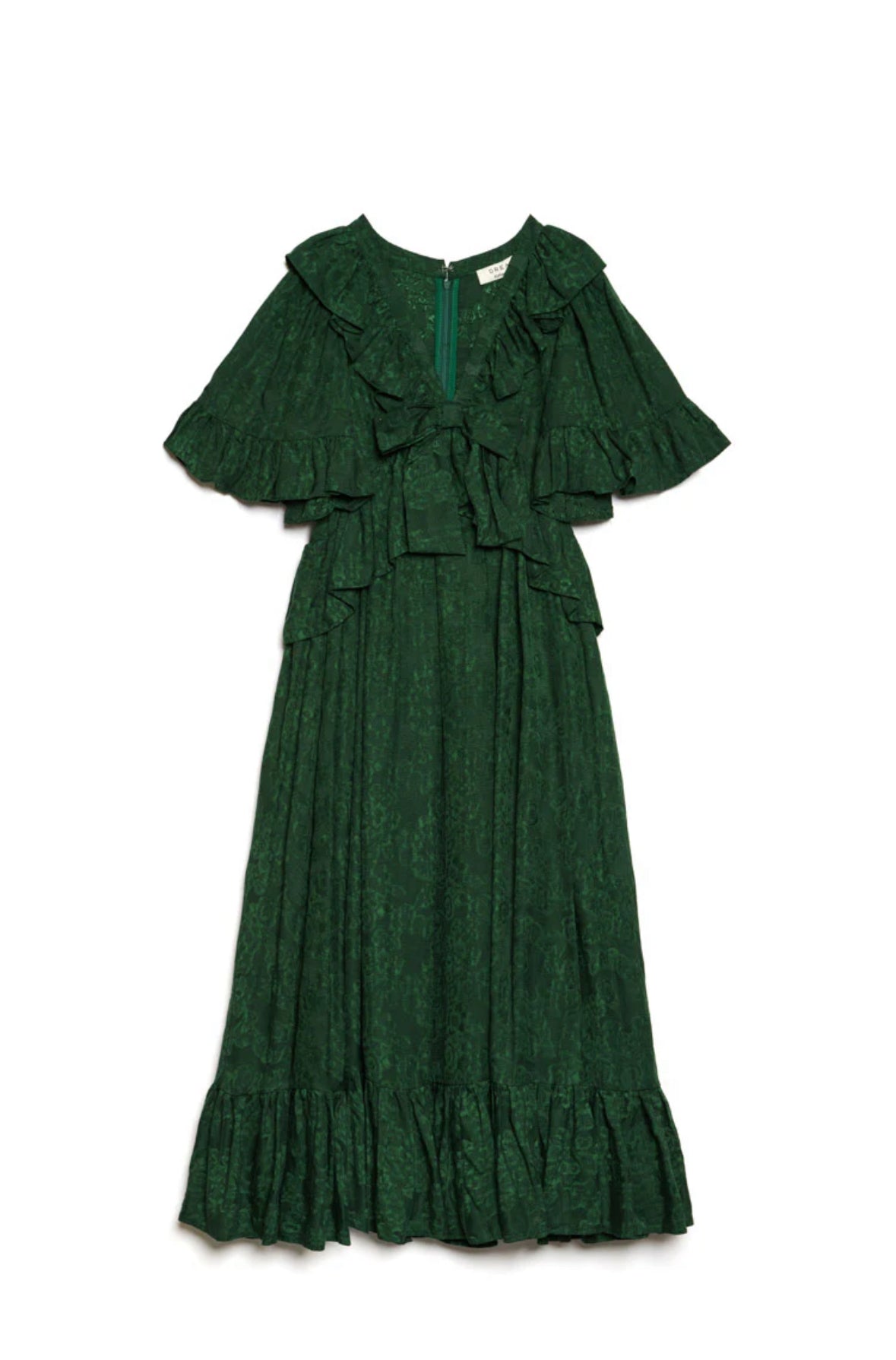 DREAM Sister Jane Dark Green Jacquard Maxi Dress