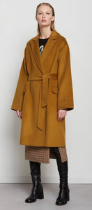 Ottod’Ame Bronze Wool Mix Belted 3/4 Coat