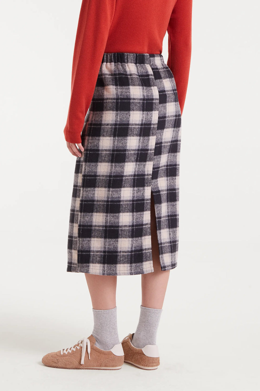 Compañia Fantastica Tartan Print Pencil Skirt
