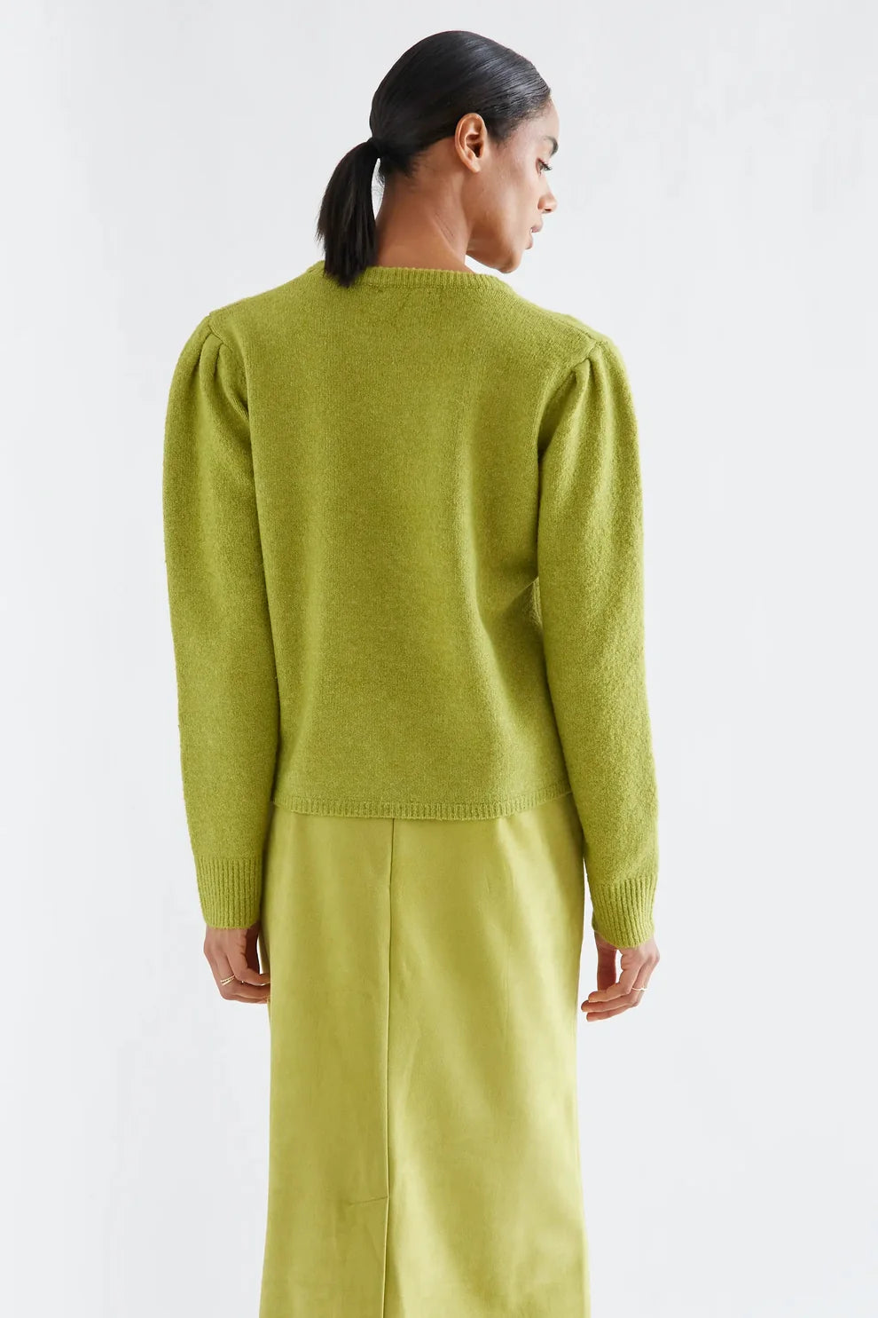 Compañia Fantástica Lime Green Round Neck Knit Jumper