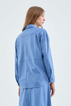 Load image into Gallery viewer, Compania Fantastica Blue Suede Shirt
