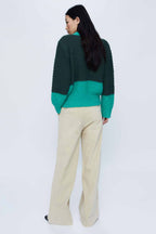 Wild Pony Green Chunky Crew Neck Sweater