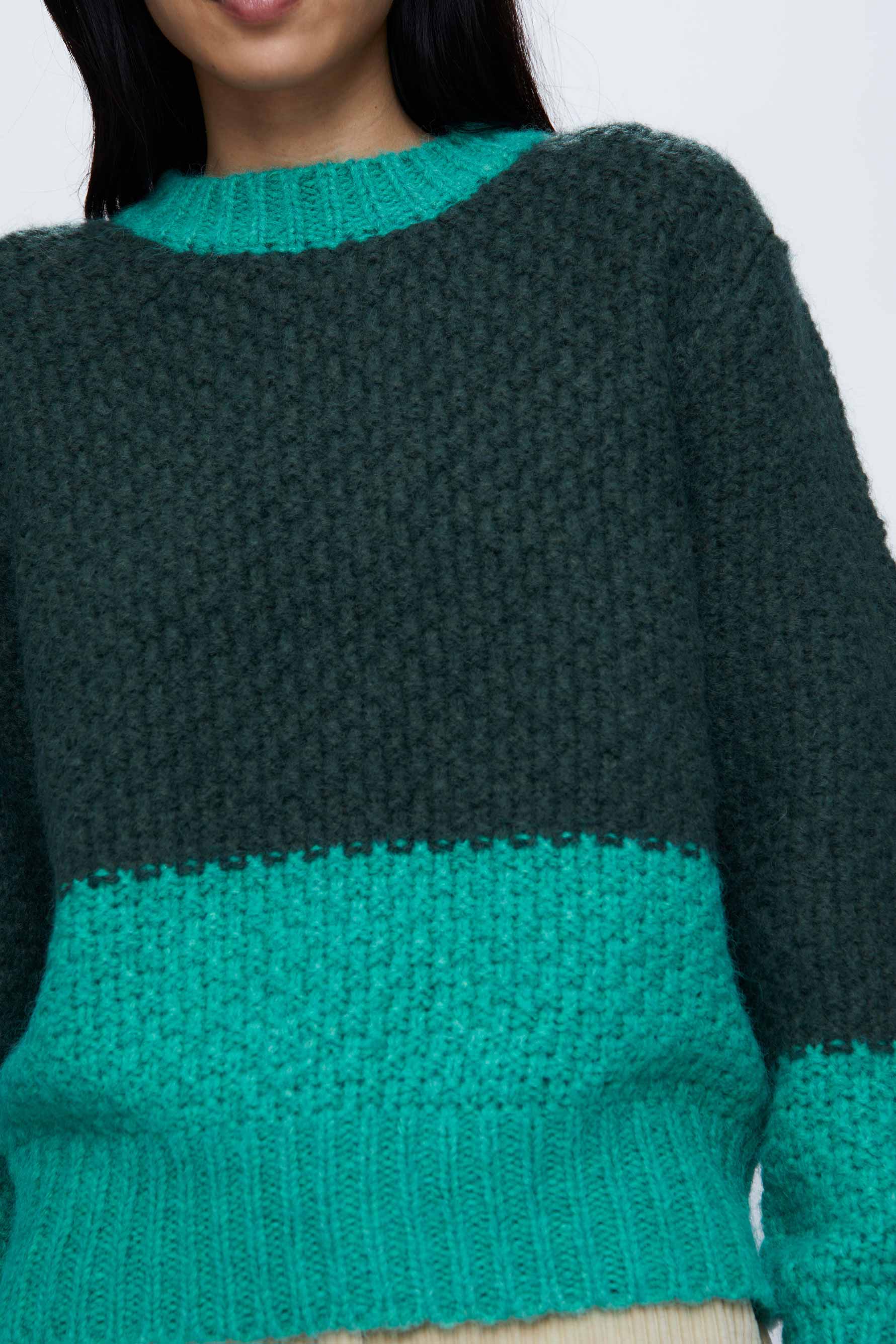 Wild Pony Green Chunky Crew Neck Sweater