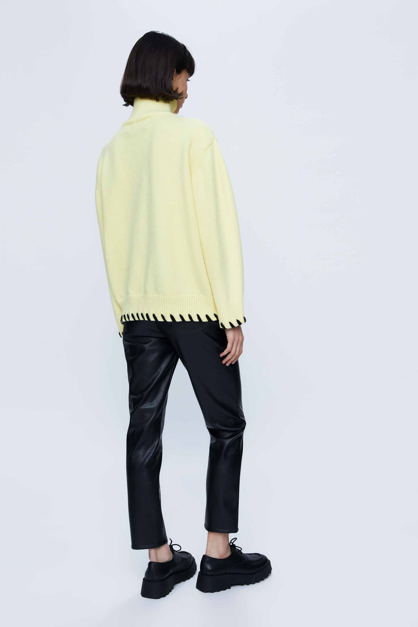 Wild Pony Yellow Turtle Neck Jumper