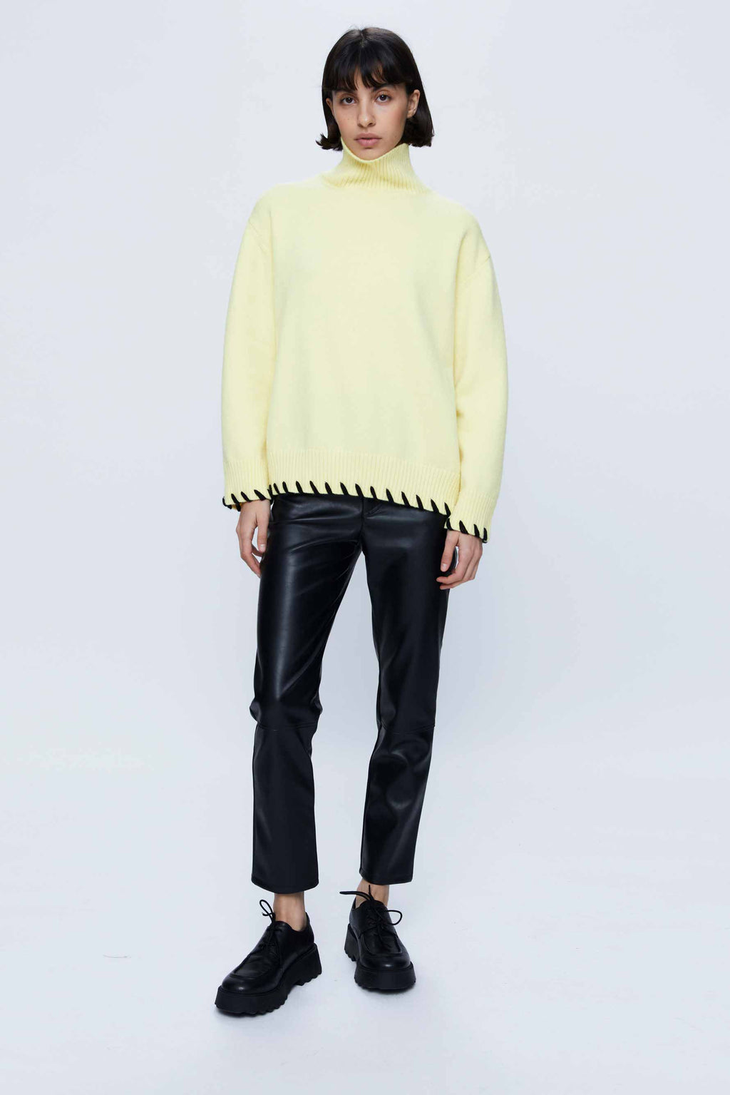 Wild Pony Yellow Turtle Neck Jumper