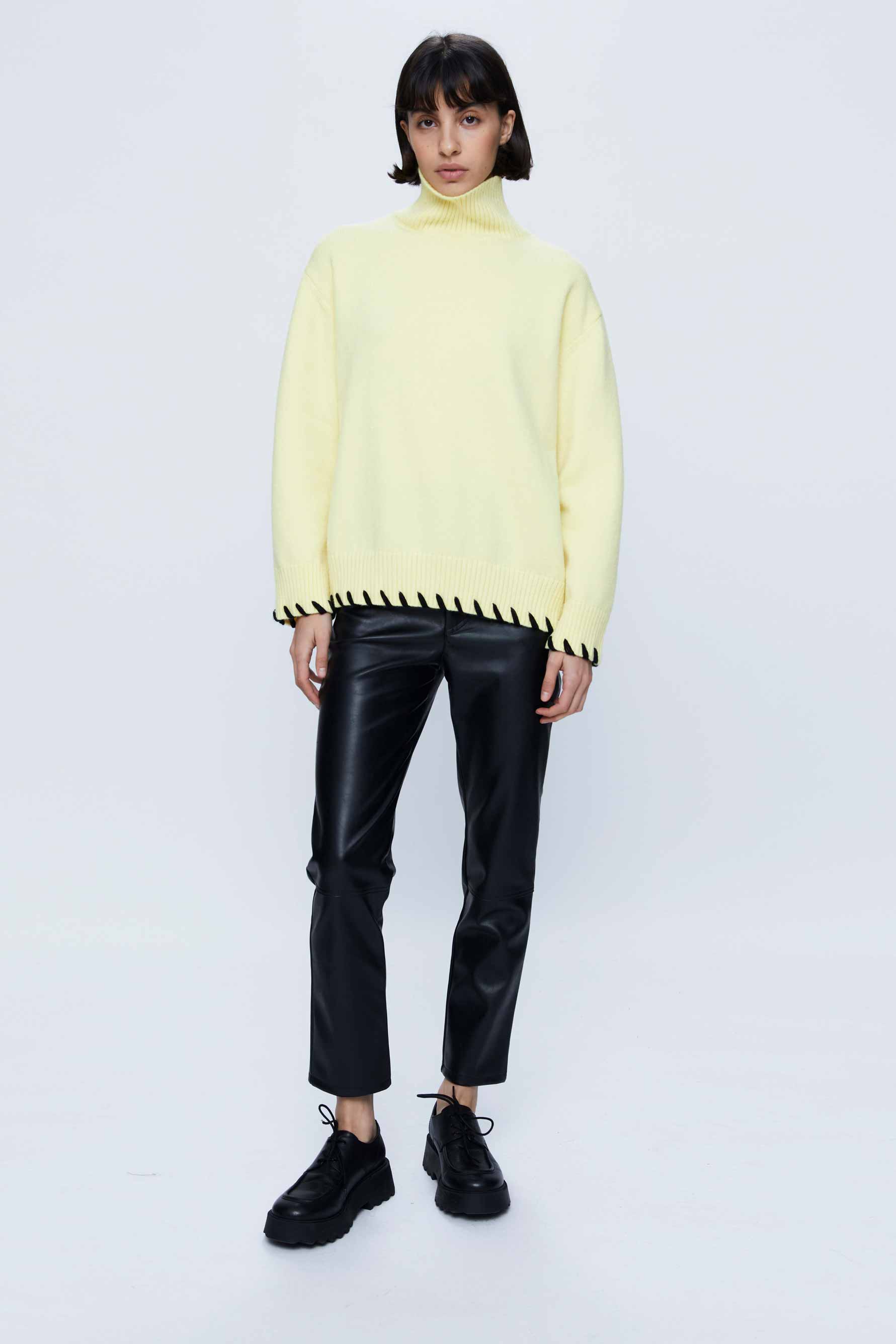 Wild Pony Yellow Turtle Neck Jumper