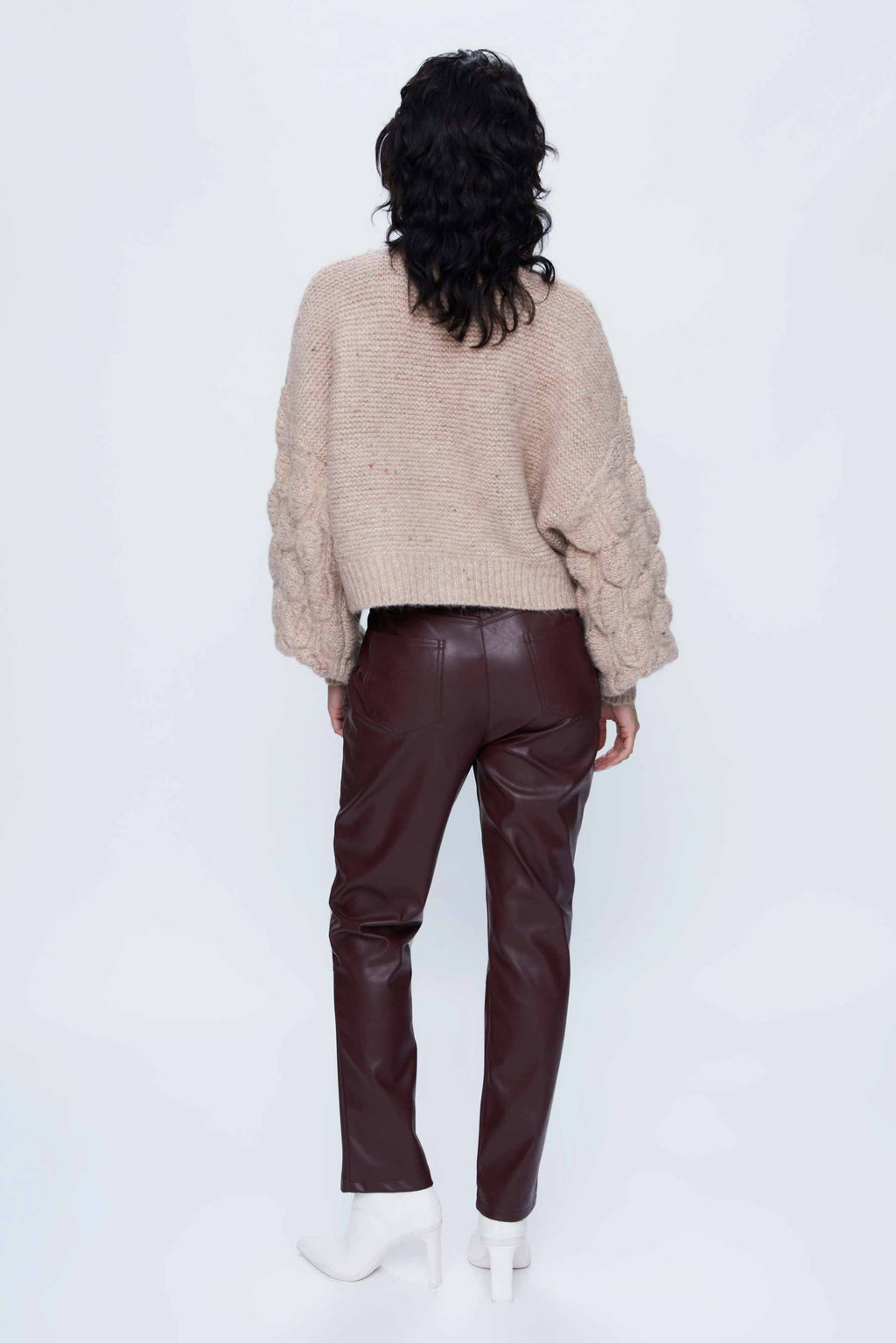 Wild Pony Salmon Pink Bubble Sleeve Jumper