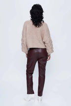 Wild Pony Salmon Pink Bubble Sleeve Jumper