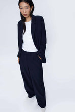 Load image into Gallery viewer, Wild Pony Navy Relaxed Wide Leg Suit Trousers
