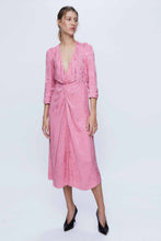 Load image into Gallery viewer, Wild Pony Pink Damask Low Cut Dress
