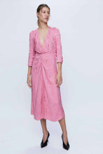 Load image into Gallery viewer, Wild Pony Pink Damask Low Cut Dress
