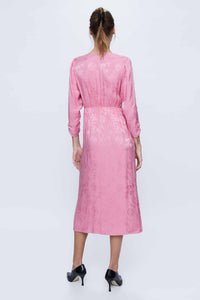 Wild Pony Pink Damask Low Cut Dress