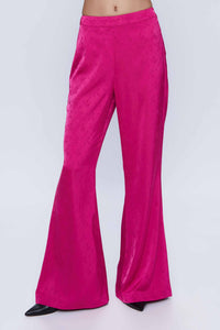 Wild Pony Cerise Pink Damask Palazzo Trousers