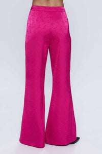 Wild Pony Cerise Pink Embossed Palazzo Trousers