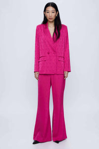 Wild Pony Cerise Pink Damask Palazzo Trousers