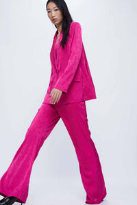 Wild Pony Cerise Pink Damask Palazzo Trousers