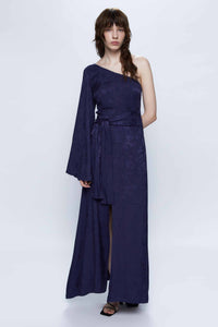 Wild Pony Navy Asymmetrical Long Dress