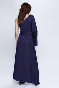 Wild Pony Navy Asymmetrical Long Dress