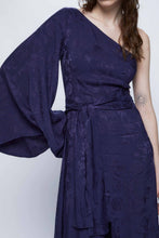 Load image into Gallery viewer, Wild Pony Navy Damask Cold Shoulder Maxi Dress
