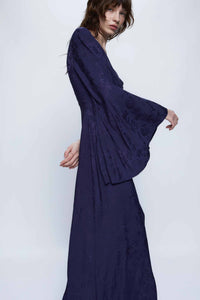 Wild Pony Navy Asymmetrical Long Dress