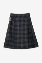 Ottod’Ame Navy & Grey Tartan Skirt