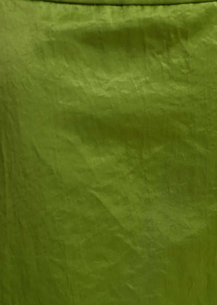 Essentiel Antwerp Kiwi Green Satin Midi Pencil Skirt