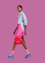 Essentiel Antwerp White and Blue Rhinestone Embellished Shirt