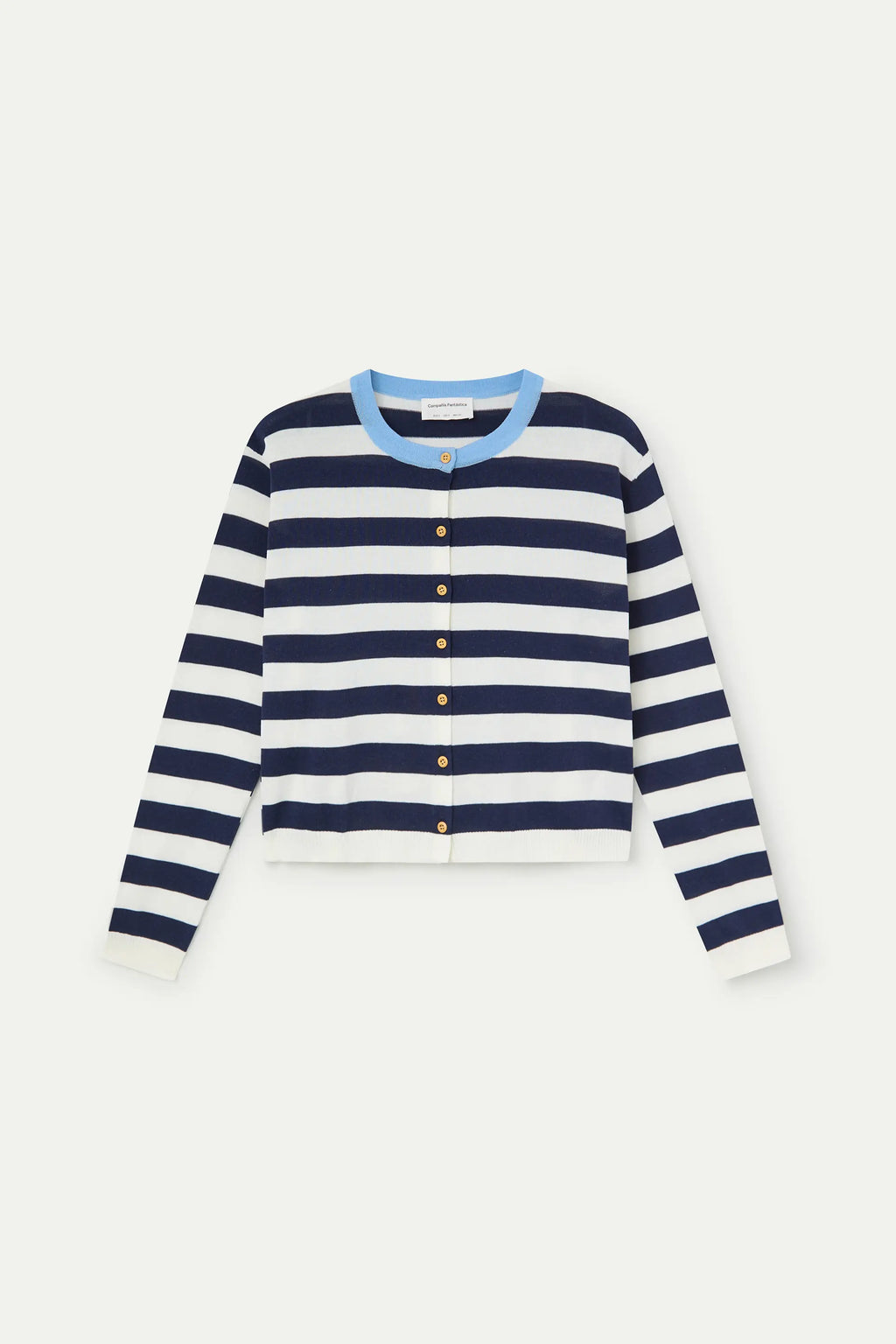 Compañía Navy Stripe Fine Knit Cardigan