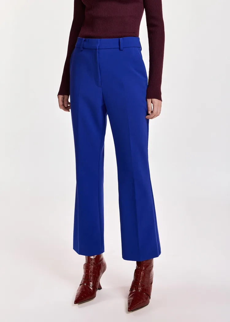 Essentiel Antwerp Cobalt Blue Flared Tailored Trousers