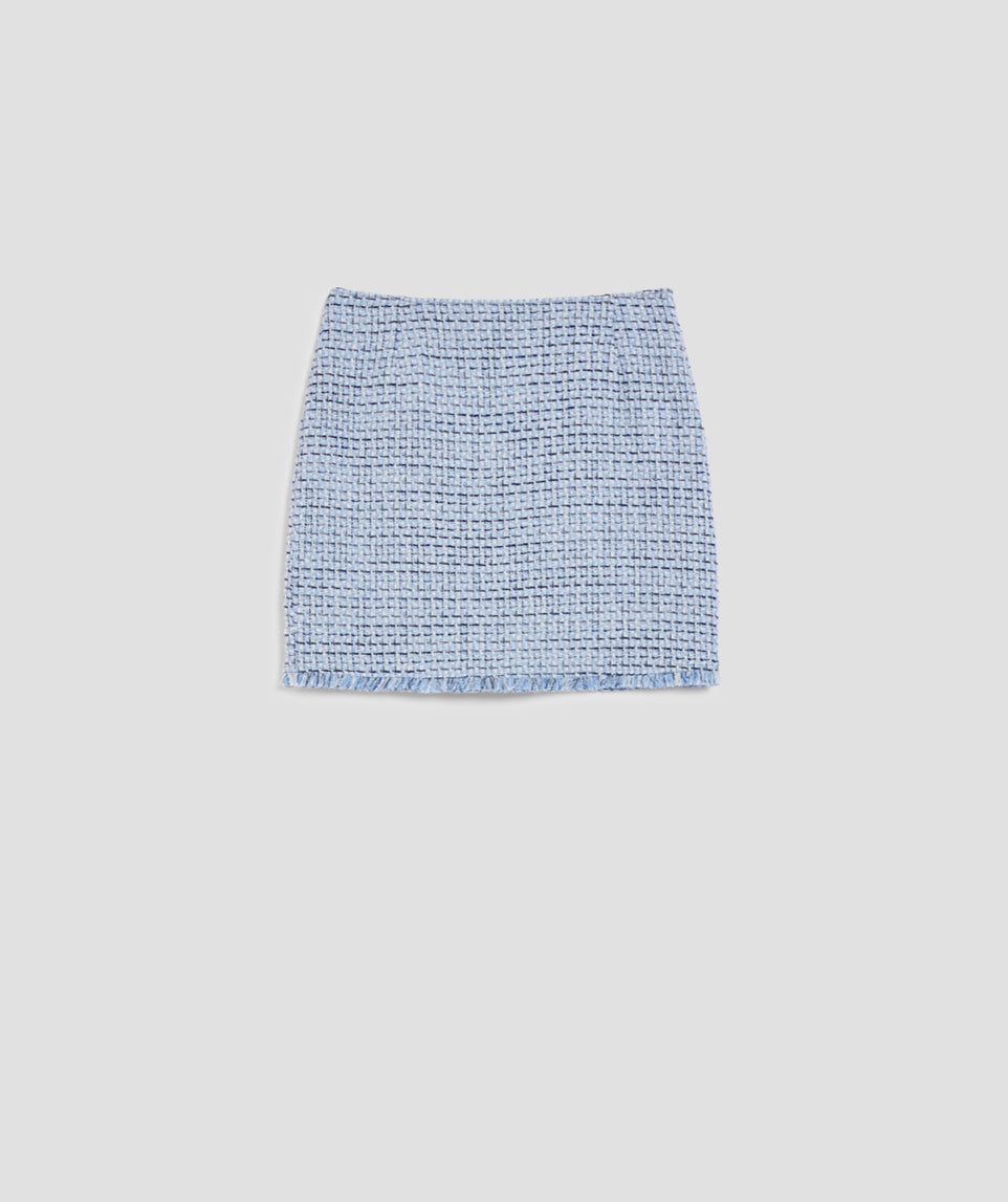 PennyBlack Blue Tweed Skirt