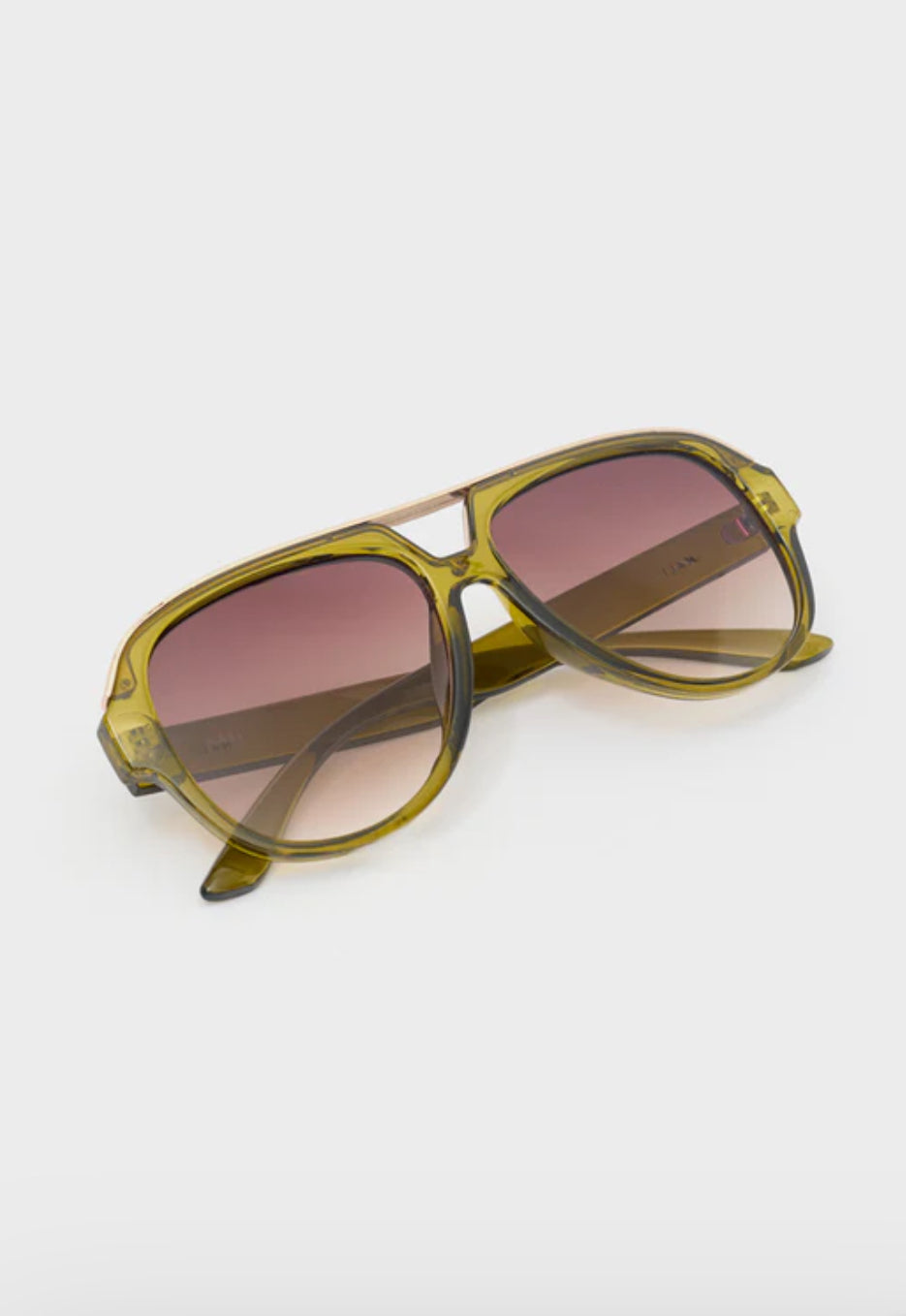 NALI PARTENOPE Green Aviator Sunglasses