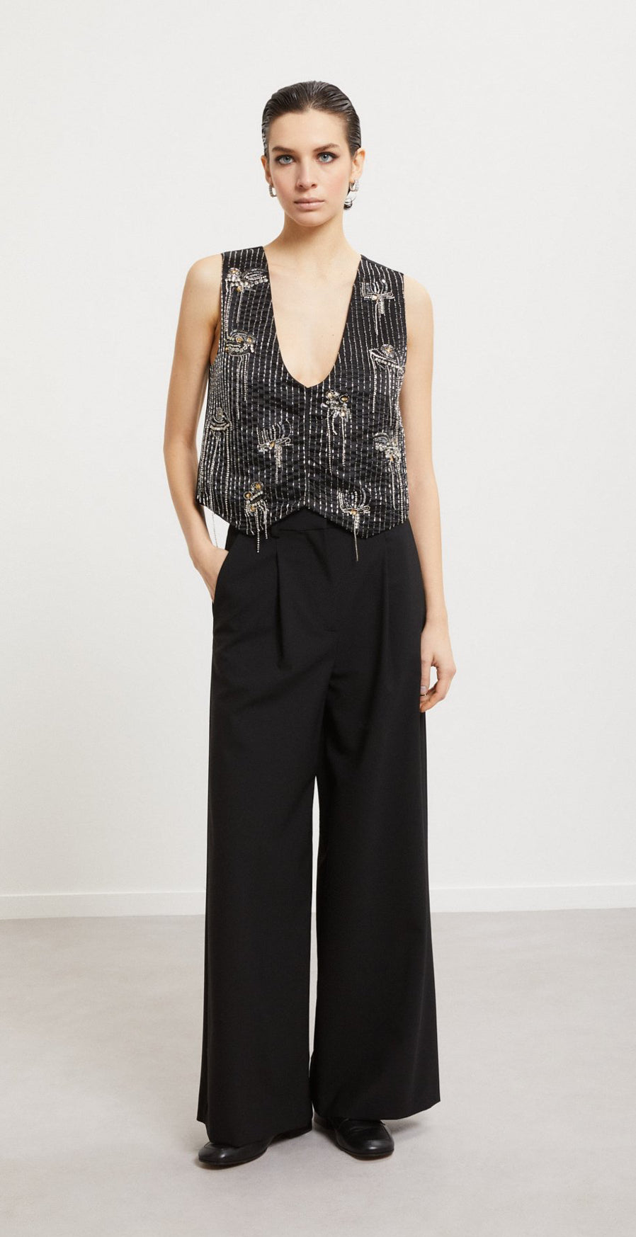 Ottod’Ame Black Cocktail Waistcoat