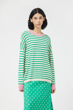 Load image into Gallery viewer, Compania Fantastica Oversized Green Striped Sweater
