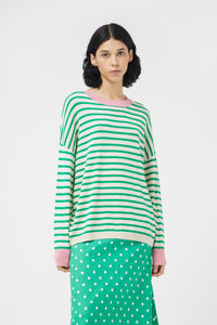 Compania Fantastica Oversized Green Striped Sweater