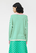 Load image into Gallery viewer, Compania Fantastica Oversized Green Striped Sweater
