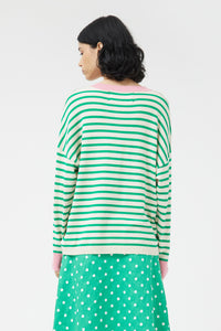 Compania Fantastica Oversized Green Striped Sweater