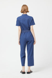 Compania Fantastica Blue Long Denim Jumpsuit