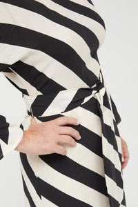 Compania Fantastics Cruela Striped Midi Dress