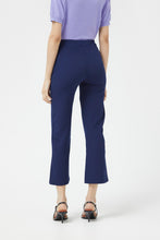 Load image into Gallery viewer, Compania Fantastica Navy Straight Neoprene Pants
