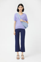 Compania Fantastica Navy Straight Neoprene Pants