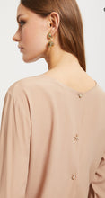 Load image into Gallery viewer, Ottod’Ame Champagne Silk Blend Blouse with Jewel Back Fastenings
