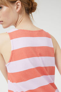 Compania Fantastica  Lilac & Coral Stripe Dress