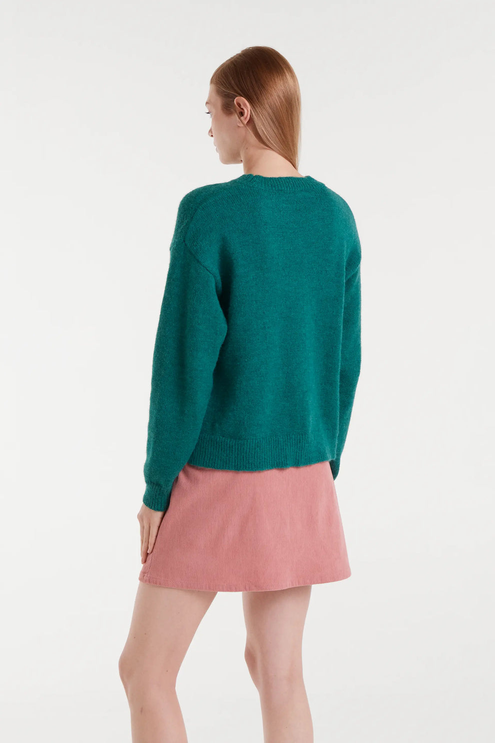 Compañia Fantástica Green Knit Jumper with Dog Print