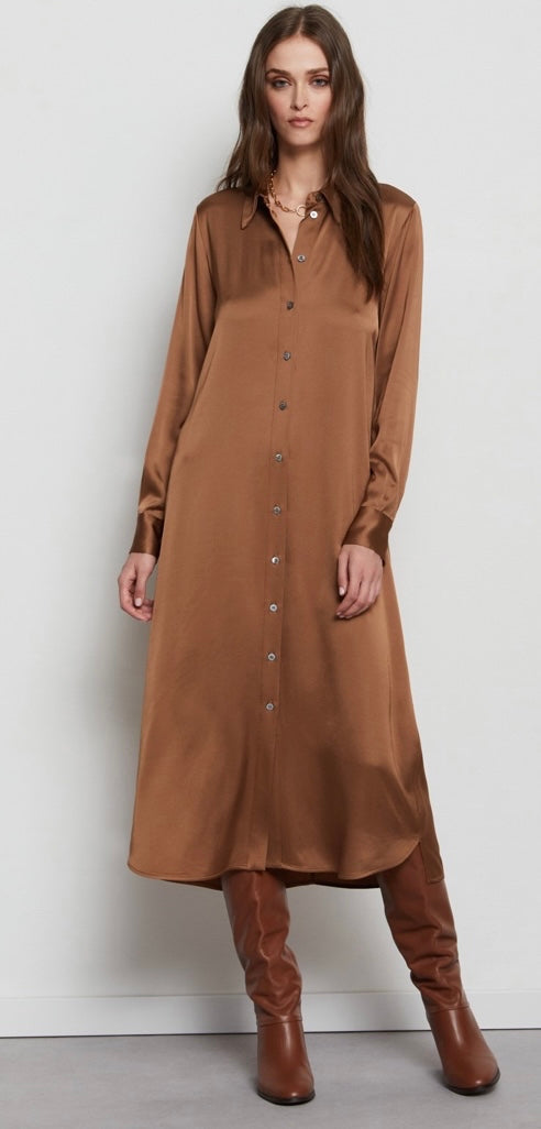 Otto’dame Bronze Shirt Dress with open back