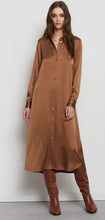 Load image into Gallery viewer, Otto’dame Bronze Shirt Dress with open back
