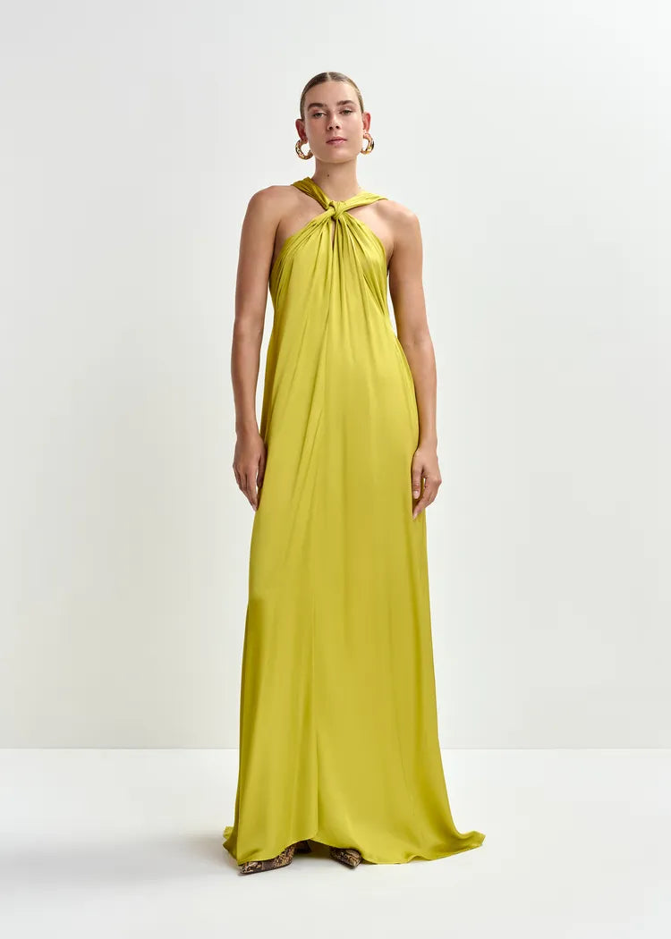 Essentiel Antwerp Yellow Green Maxi Dress – SYBIL Boutique