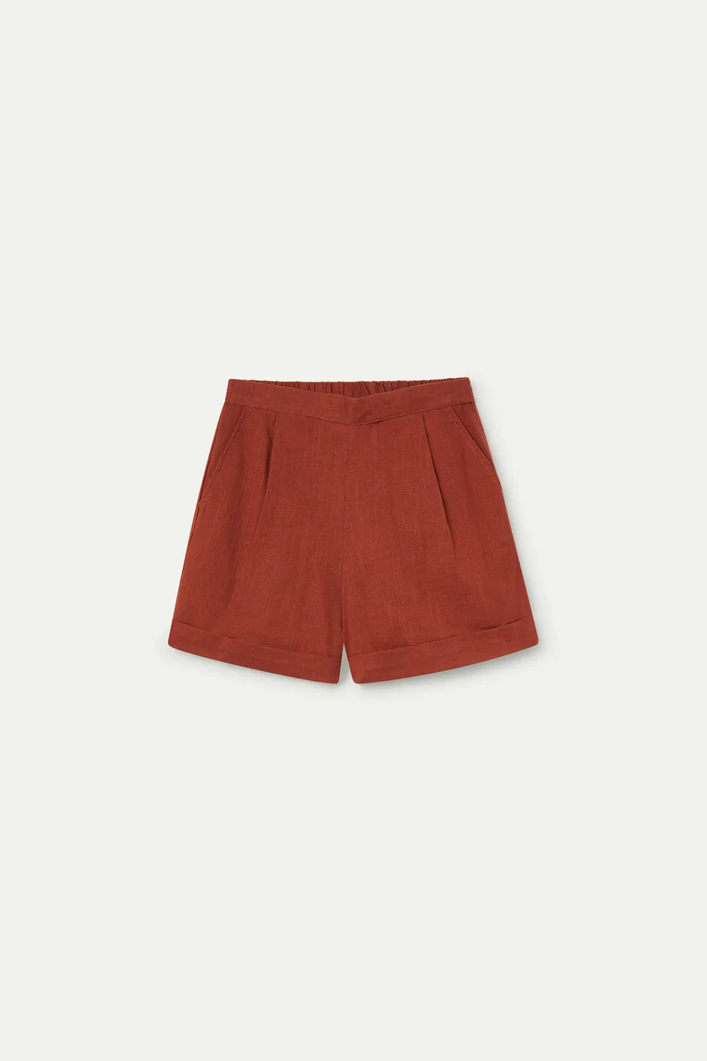 Compañía Terracotta Cotton Shorts with Pockets and Elasticated Waist